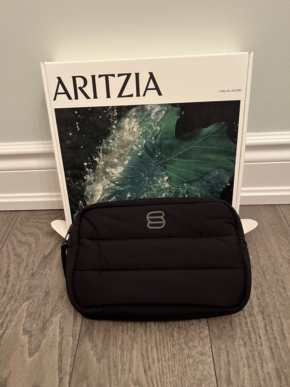 Aritzia Black Super Puff Crossbody Pouch